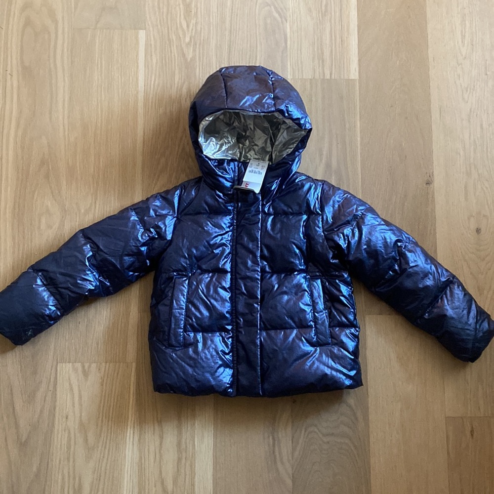 JCrew Girls Metallic Shiny Puffer Jacket NWT 6-7
